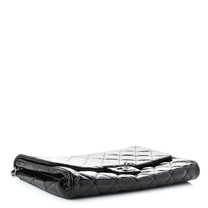 Chanel Patent Quilted Clutch with Chain Flap Black 4 of 11