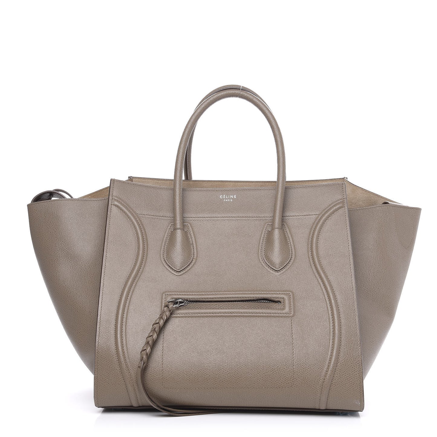 Grained Calfskin Medium Phantom Luggage Taupe