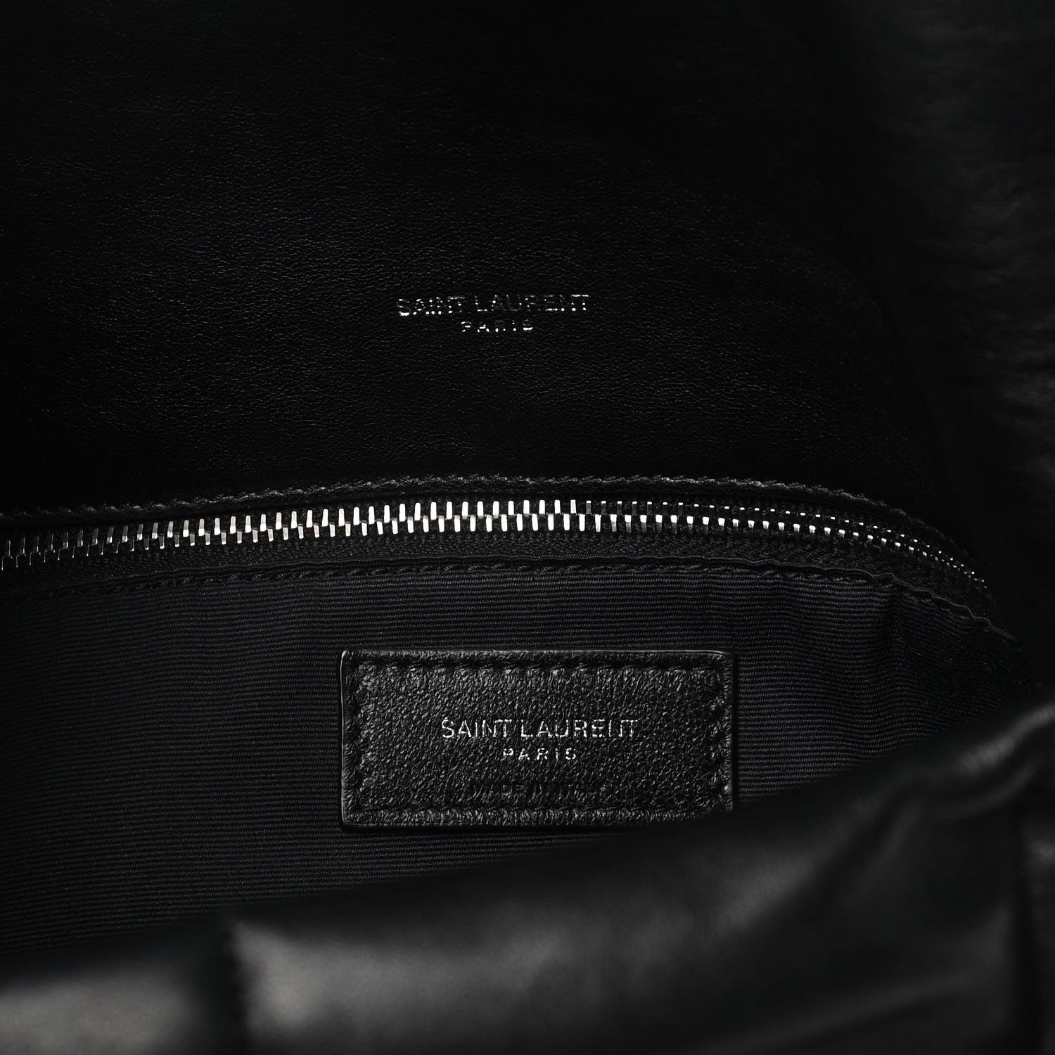Saint Laurent Lambskin Quilted Small Loulou Puffer Monogram Chain Satchel Black 6 of 12