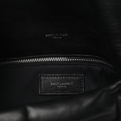 Saint Laurent Lambskin Quilted Small Loulou Puffer Monogram Chain Satchel Black 6 of 12