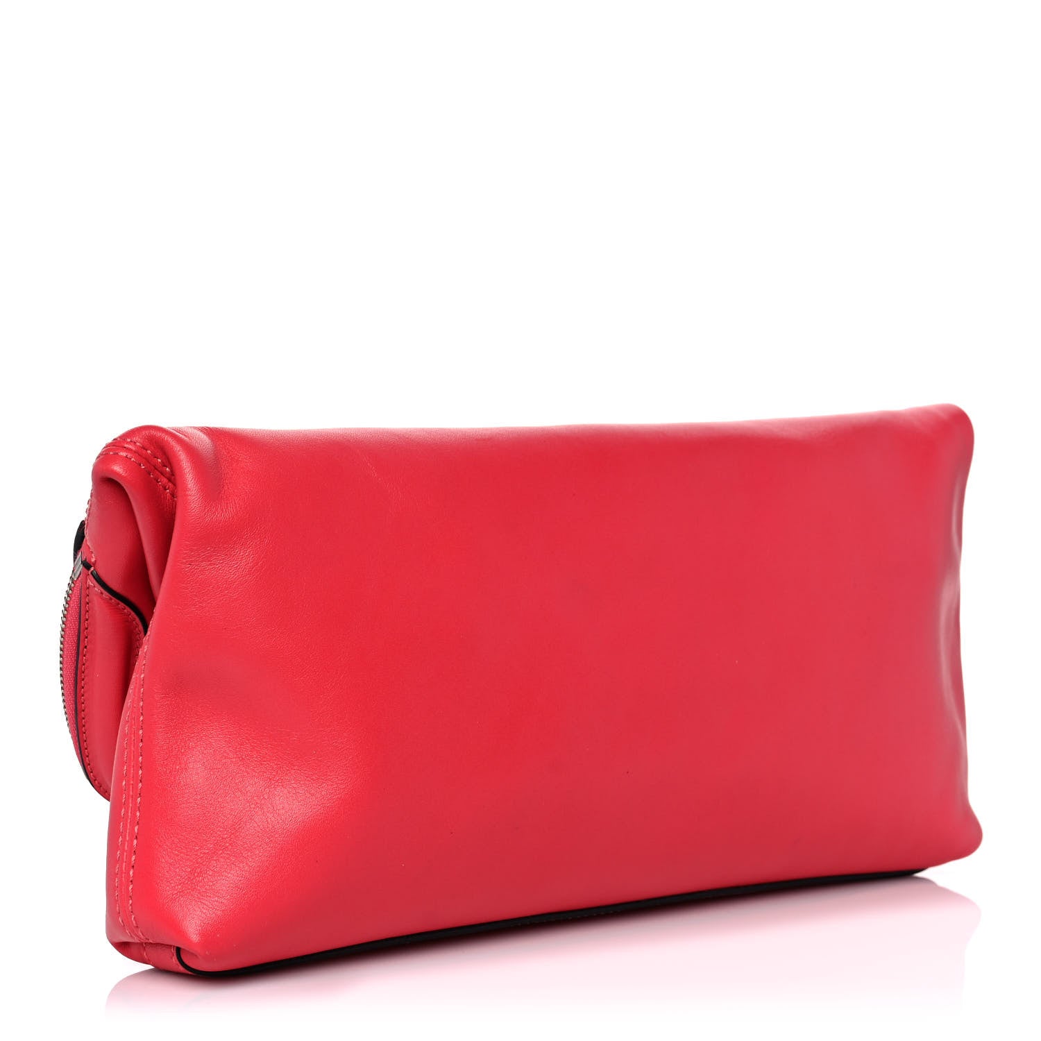 Alexander McQueen Nappa Padlock Skull Clutch Red 3 of 11