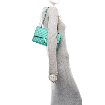 Chanel Lambskin Quilted Medium Double Flap Green 2 of 11