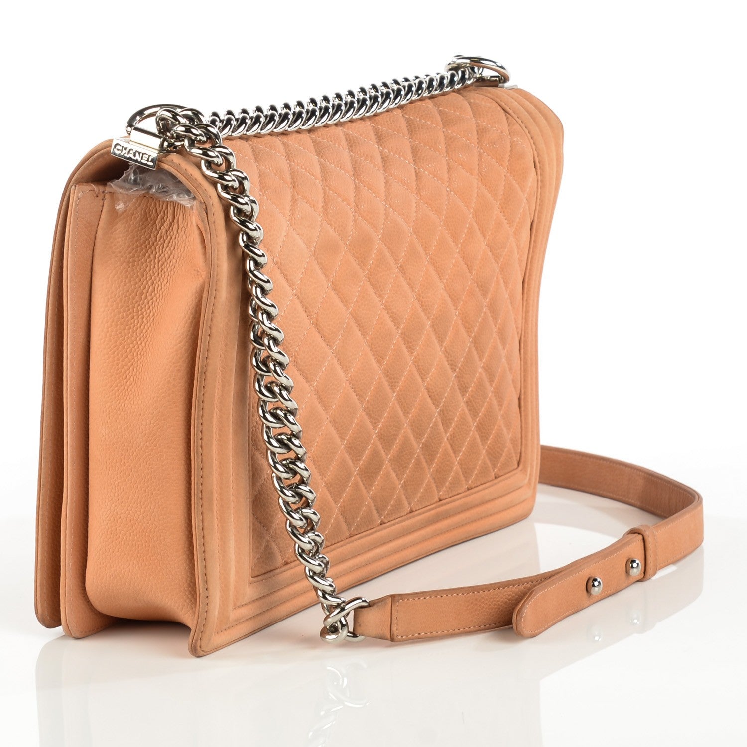 Chanel Iridescent Caviar Quilted Large Boy Flap Beige 3 of 8