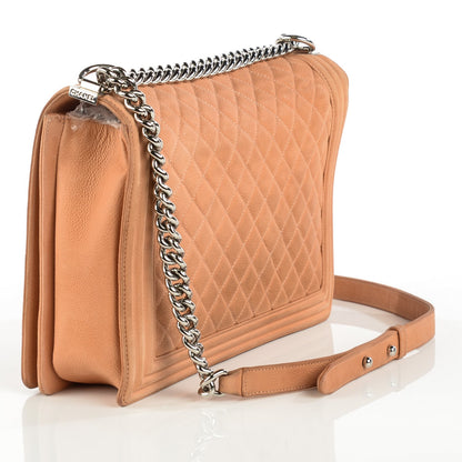 Chanel Iridescent Caviar Quilted Large Boy Flap Beige 3 of 8