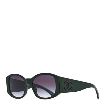 Chanel Acetate CC Logo Sunglasses 5450 Green 1 of 7