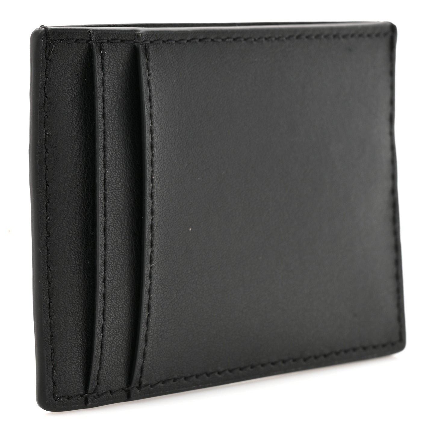 Calfskin Snapshot Card Holder Black
