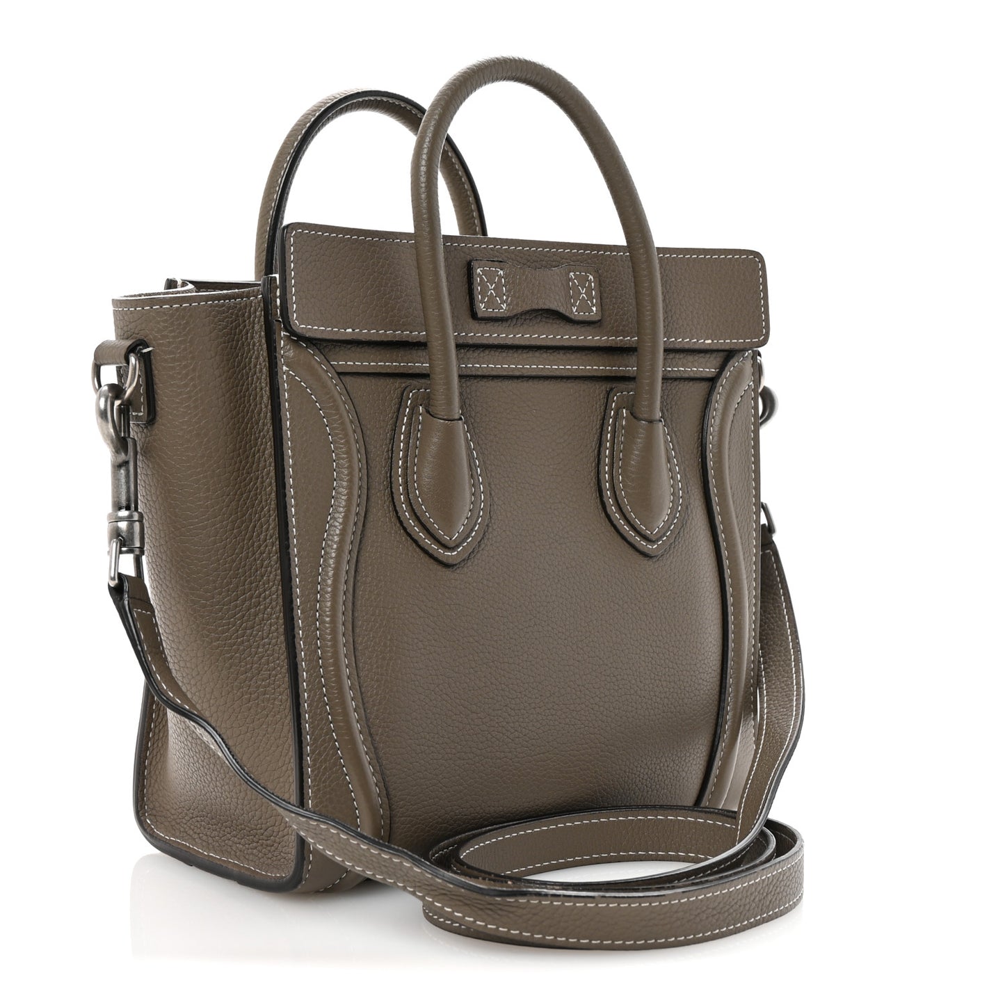Drummed Calfskin Nano Luggage Souris