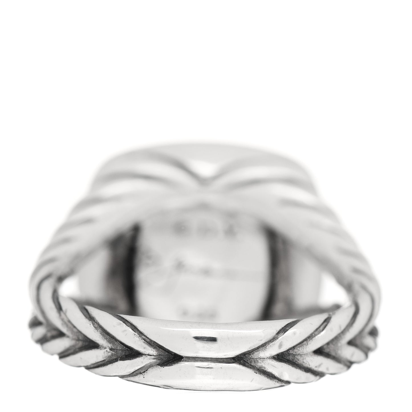 Sterling Silver Diamond 11mm Albion Pave Ring 52 6