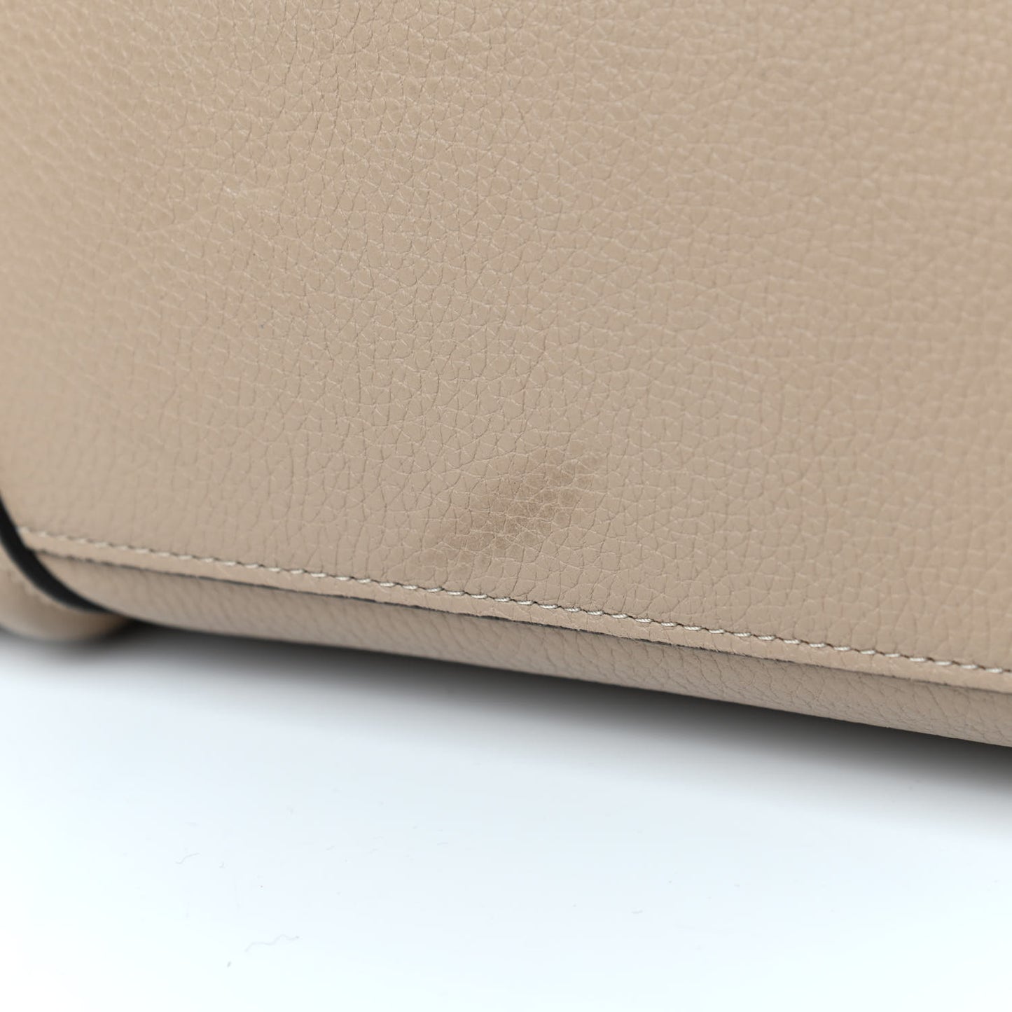 Drummed Calfskin Mini Luggage Dune