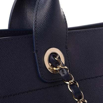 Chanel Caviar Small Studded Deauville Tote Blue 9 of 9
