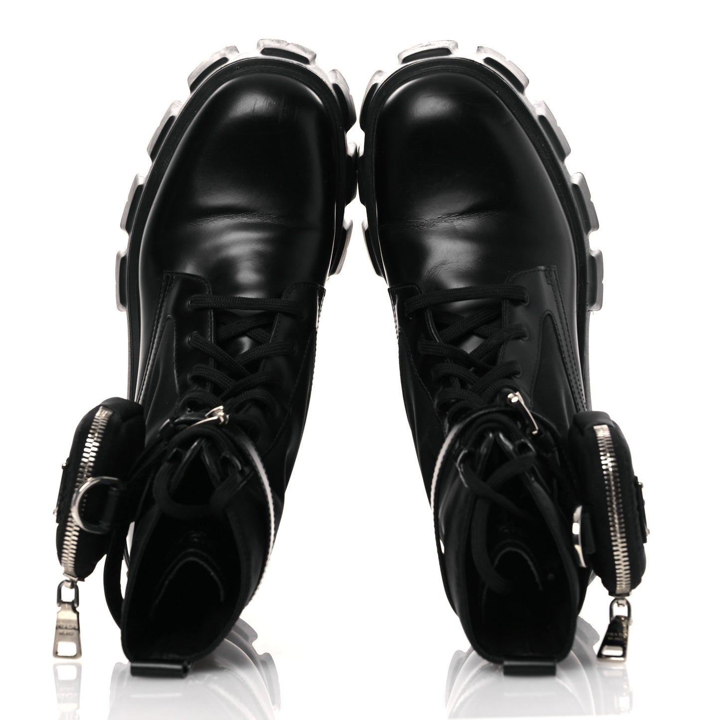 Spazzolato Rois Nylon Metal Triangle Logo Monolith Pouch Pocket 55mm Boots 41 Black