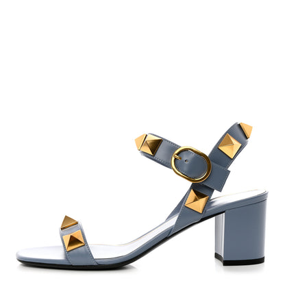 Valentino Garavani Calfskin Roman Stud 60mm Sandals 40.5 Niagara 1 of 9