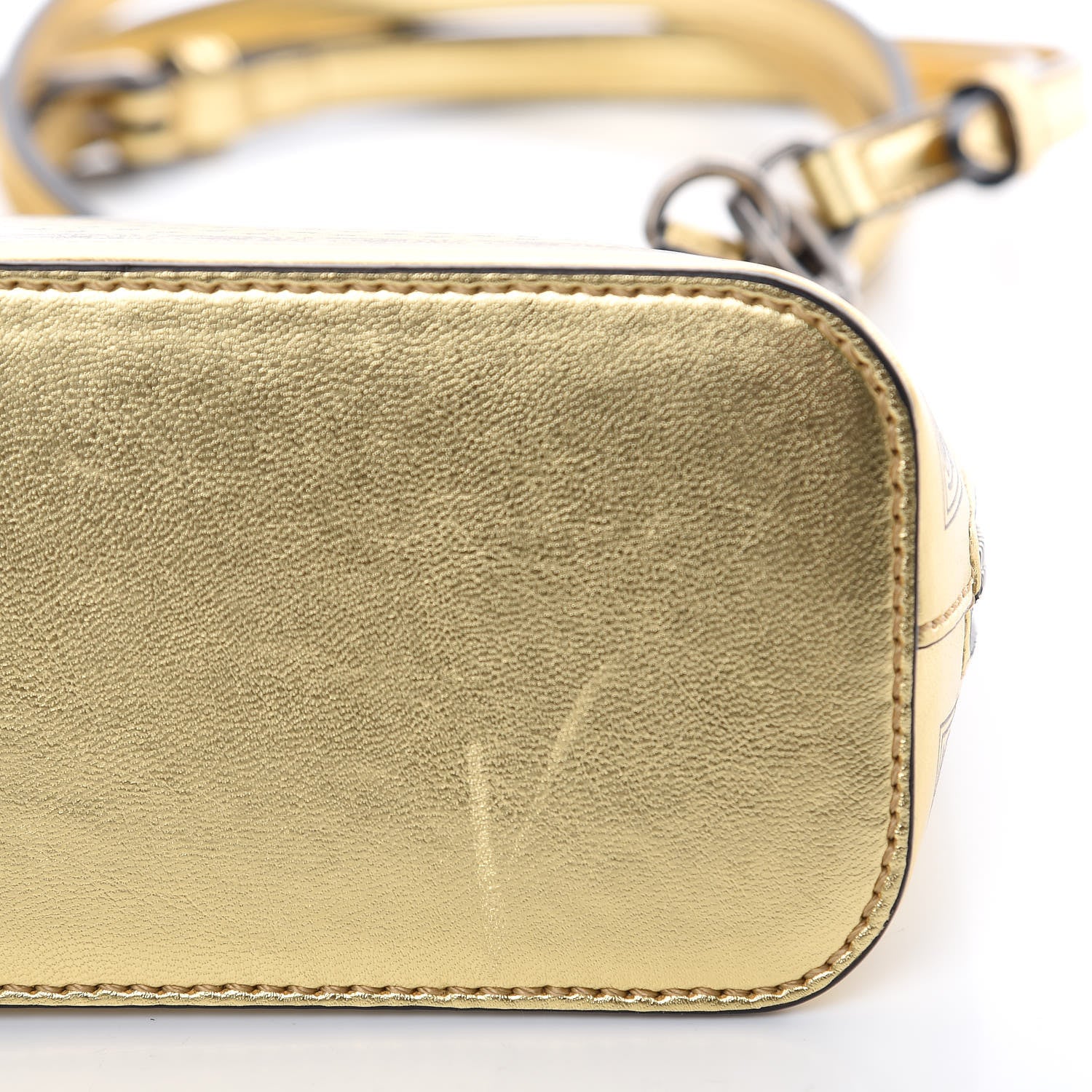 Gucci X SEGA Calfskin GUCCY Stars Mini Dome Shoulder Bag Gold 10 of 13
