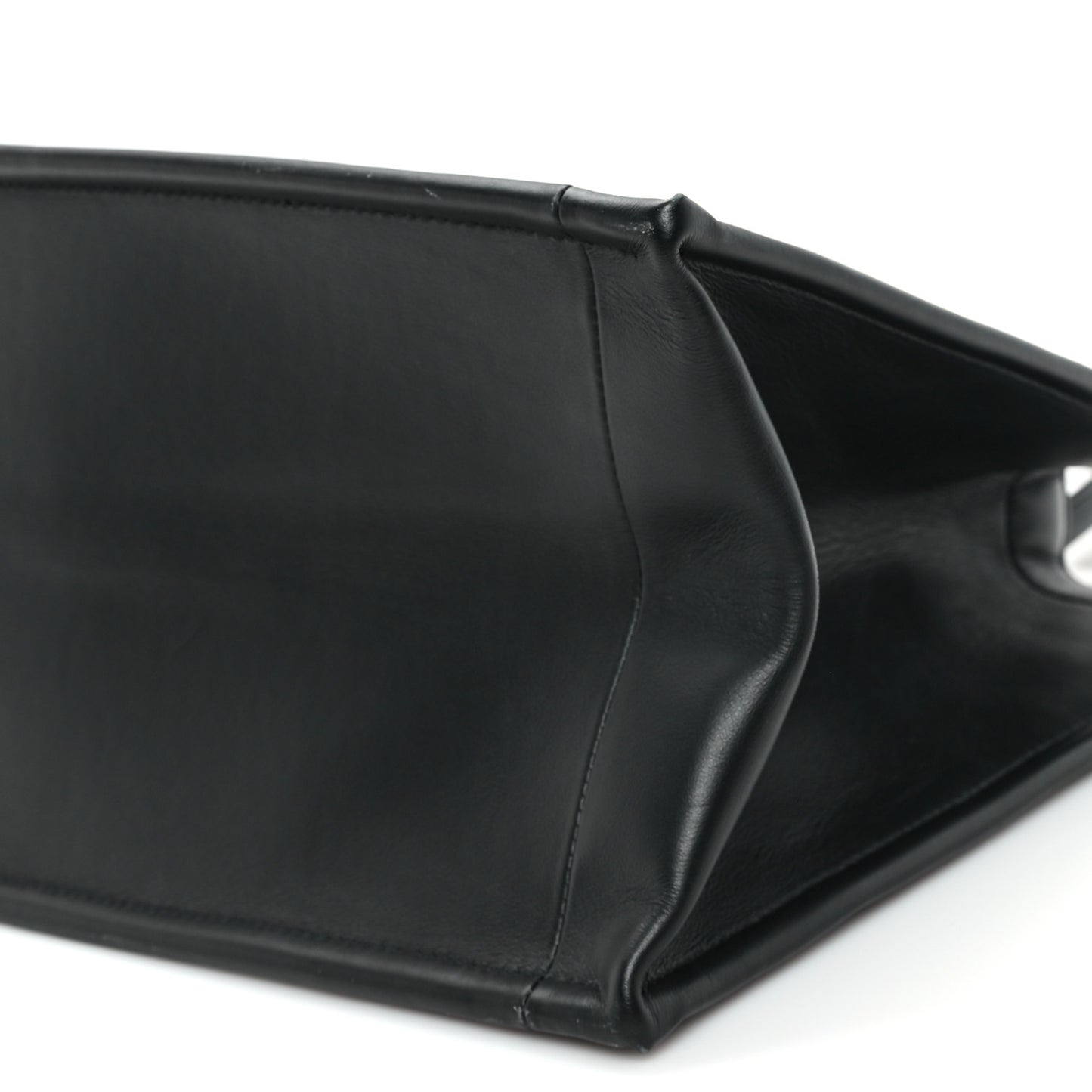 Calfskin Macro Cannage Medium Book Tote Black