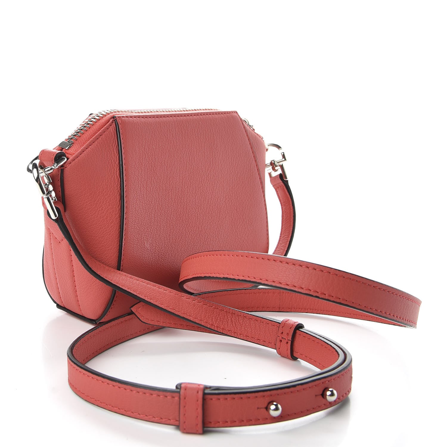 Givenchy Sugar Goatskin Nano Antigona Coral 3 of 9