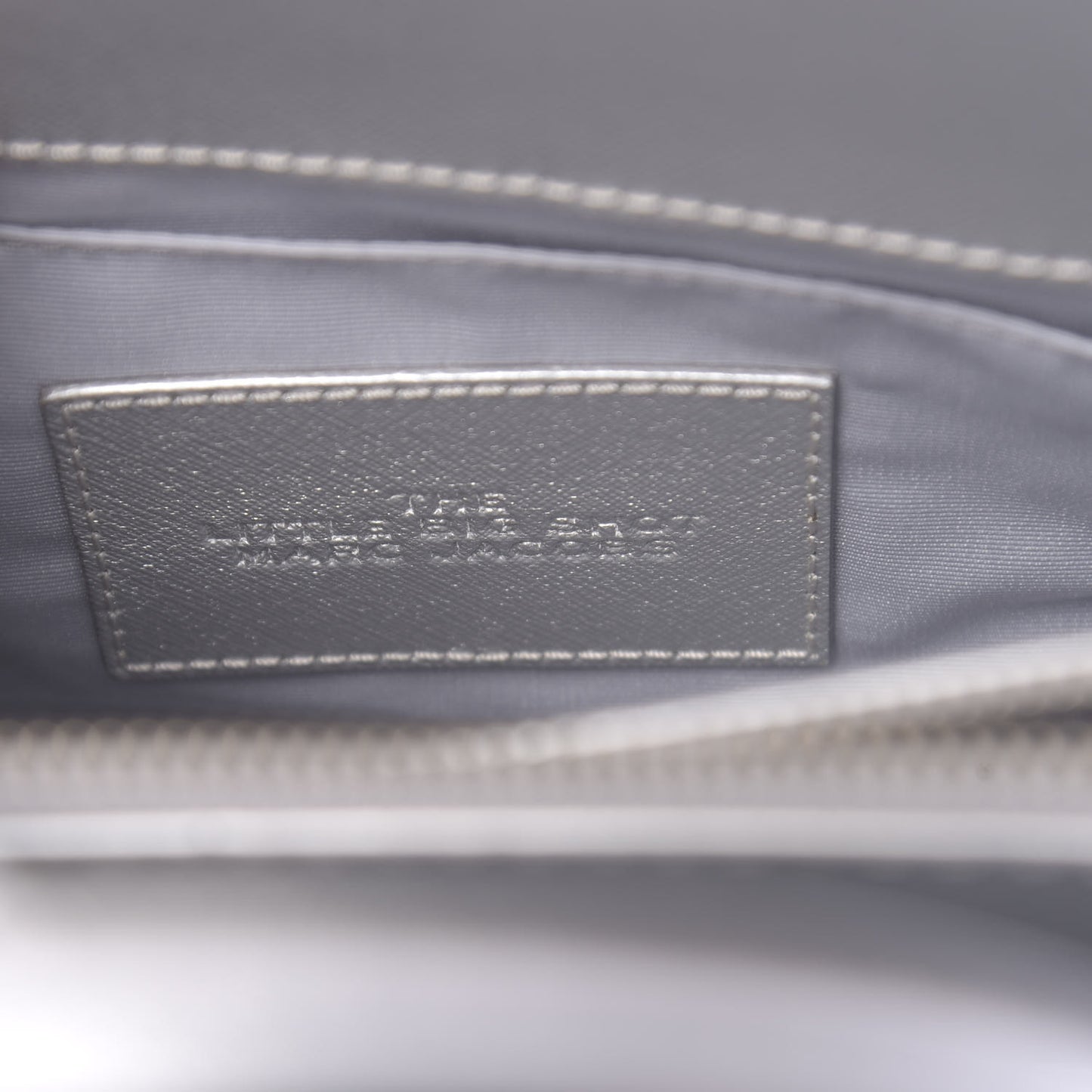 Metallic Saffiano Little Big Shot Tote Silver