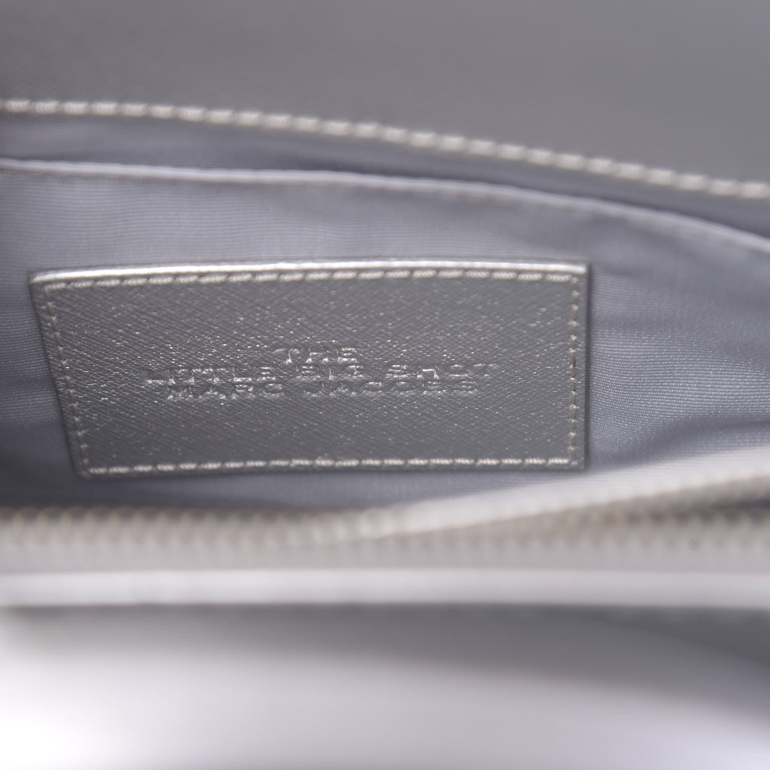 Marc Jacobs Metallic Saffiano Little Big Shot Tote Silver 6 of 10