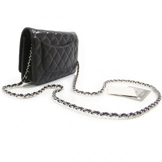 Lambskin Quilted Wallet On Chain