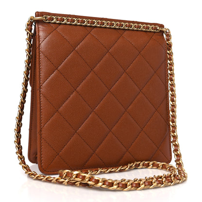 Chanel Caviar Quilted Multi Chain Backpack Light Brown 3 of 10