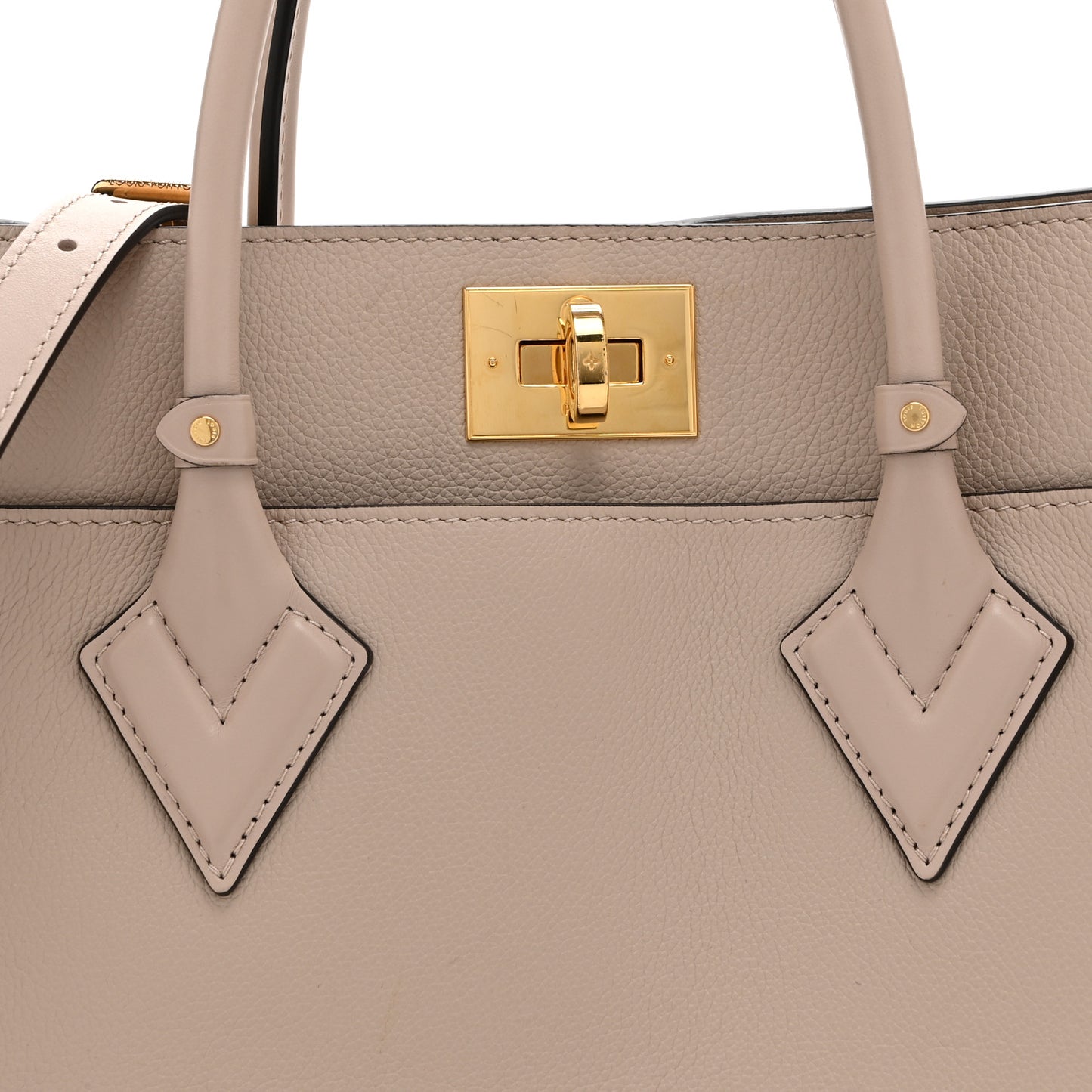 Calfskin Monogram On My Side MM Greige