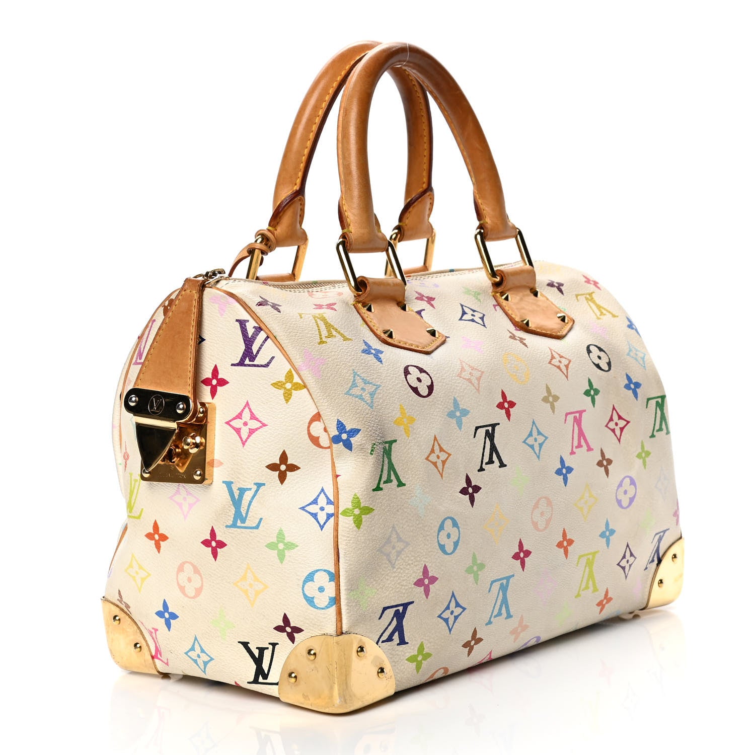 Louis Vuitton Monogram Multicolor Speedy 30 White 2 of 6