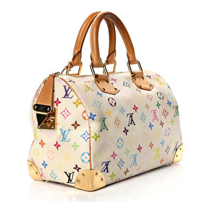 Louis Vuitton Monogram Multicolor Speedy 30 White 2 of 6