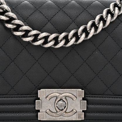 Chanel Caviar Quilted Medium Boy Flap Black 8 of 10