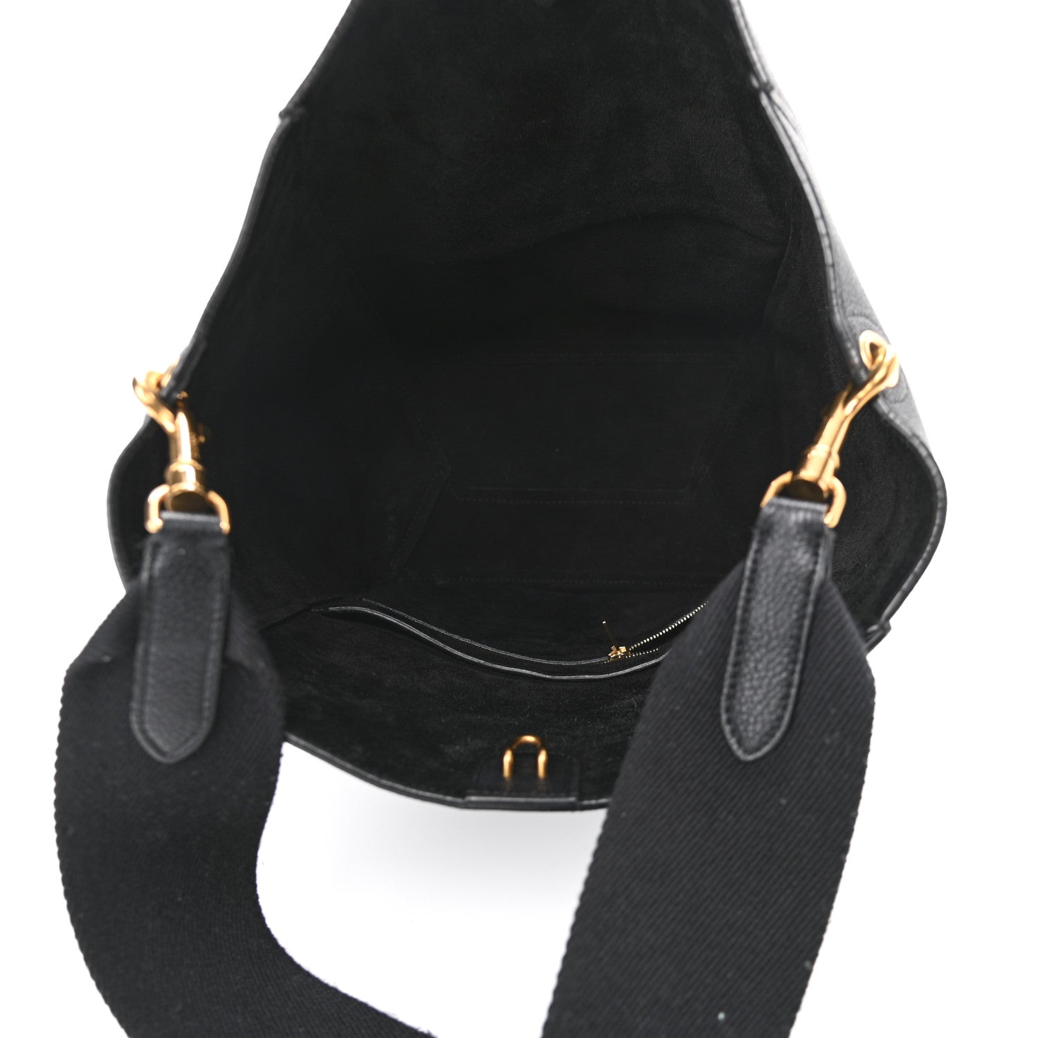 Celine Soft Grained Calfskin Sangle Bucket Bag Black 5 of 10