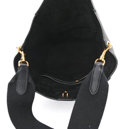 Celine Soft Grained Calfskin Sangle Bucket Bag Black 5 of 10