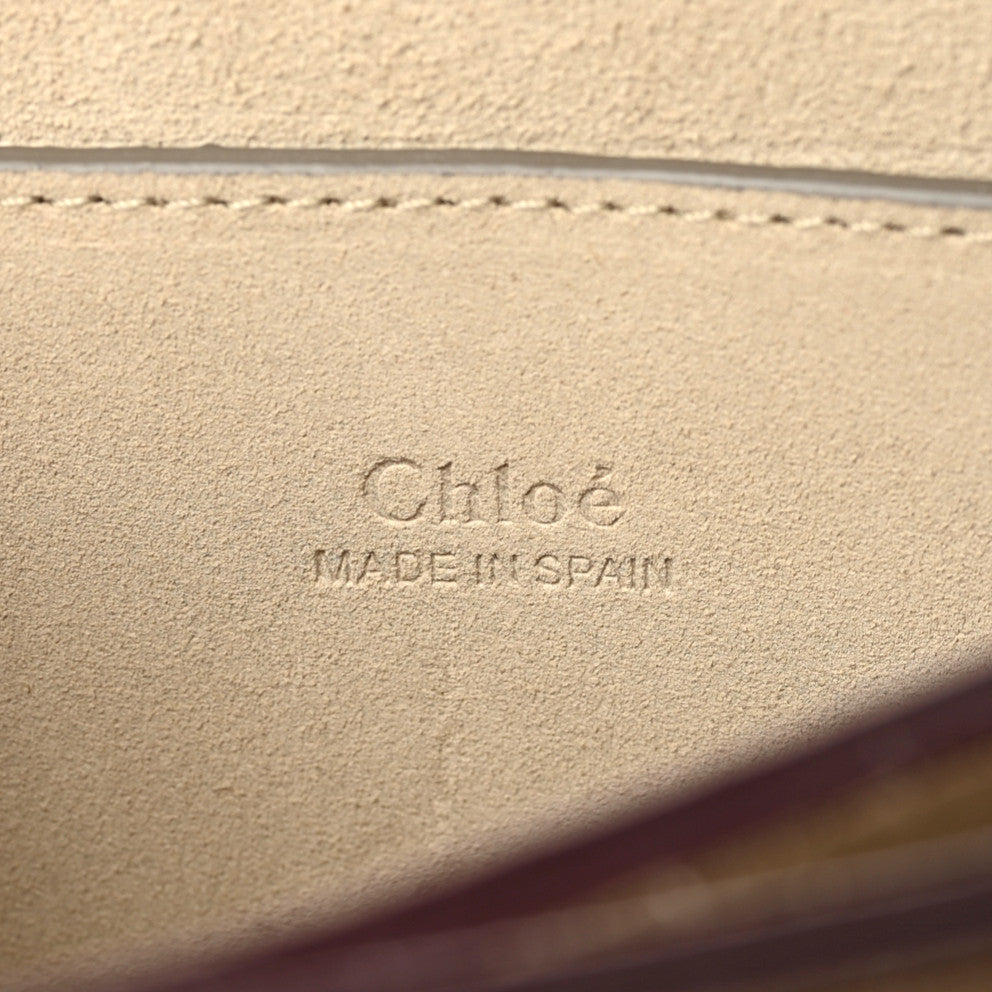 Chloe Suede Calfskin Small Faye Shoulder Bag Plum Purple 8 of 9