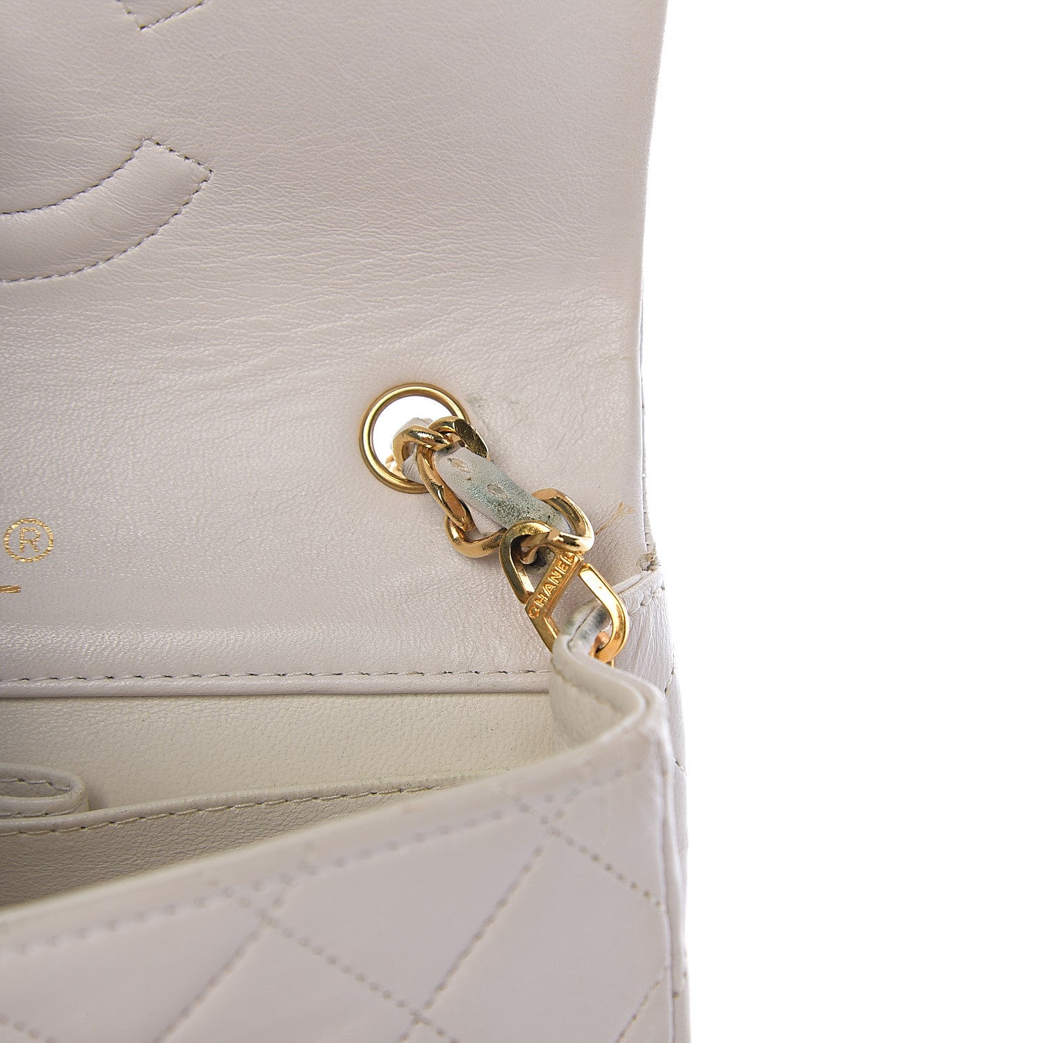 Chanel Lambskin Quilted Mini Flap White 9 of 13