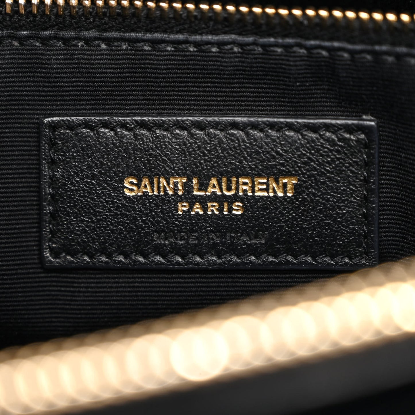 Calfskin Y Quilted Monogram Medium Loulou Chain Satchel Black