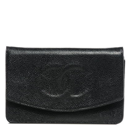 Chanel Caviar Timeless CC Wallet on Chain WOC Black 1 of 8