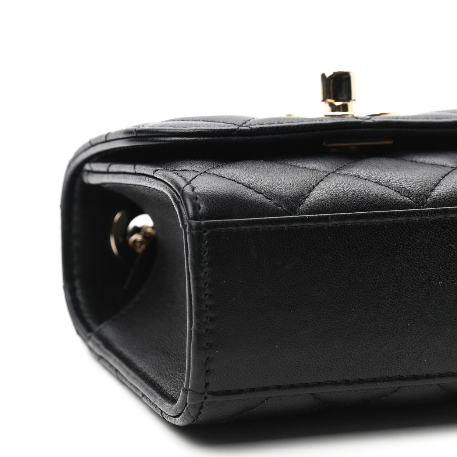 Chanel Lambskin Quilted Mini Trendy CC Chain Wallet Black 8 of 9