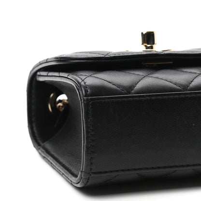 Chanel Lambskin Quilted Mini Trendy CC Chain Wallet Black 8 of 9