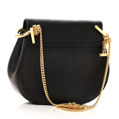 Chloe Grained Lambskin Mini Drew Shoulder Bag Black 3 of 9