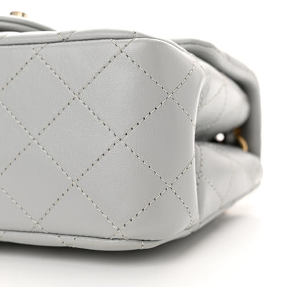 Chanel Lambskin Quilted Mini Pearl Crush Flap Light Grey 10 of 11