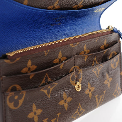 Louis Vuitton Monogram Emilie Wallet Blue 9 of 10