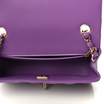 Chanel Lambskin Quilted Mini Rectangular Flap Purple 5 of 11