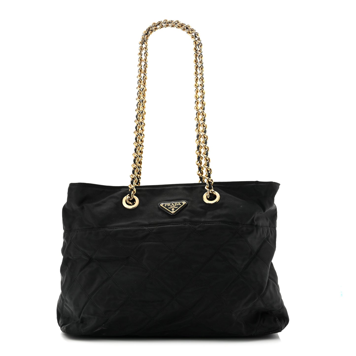 Nylon Tessuto Impuntu Quilted Tote Black