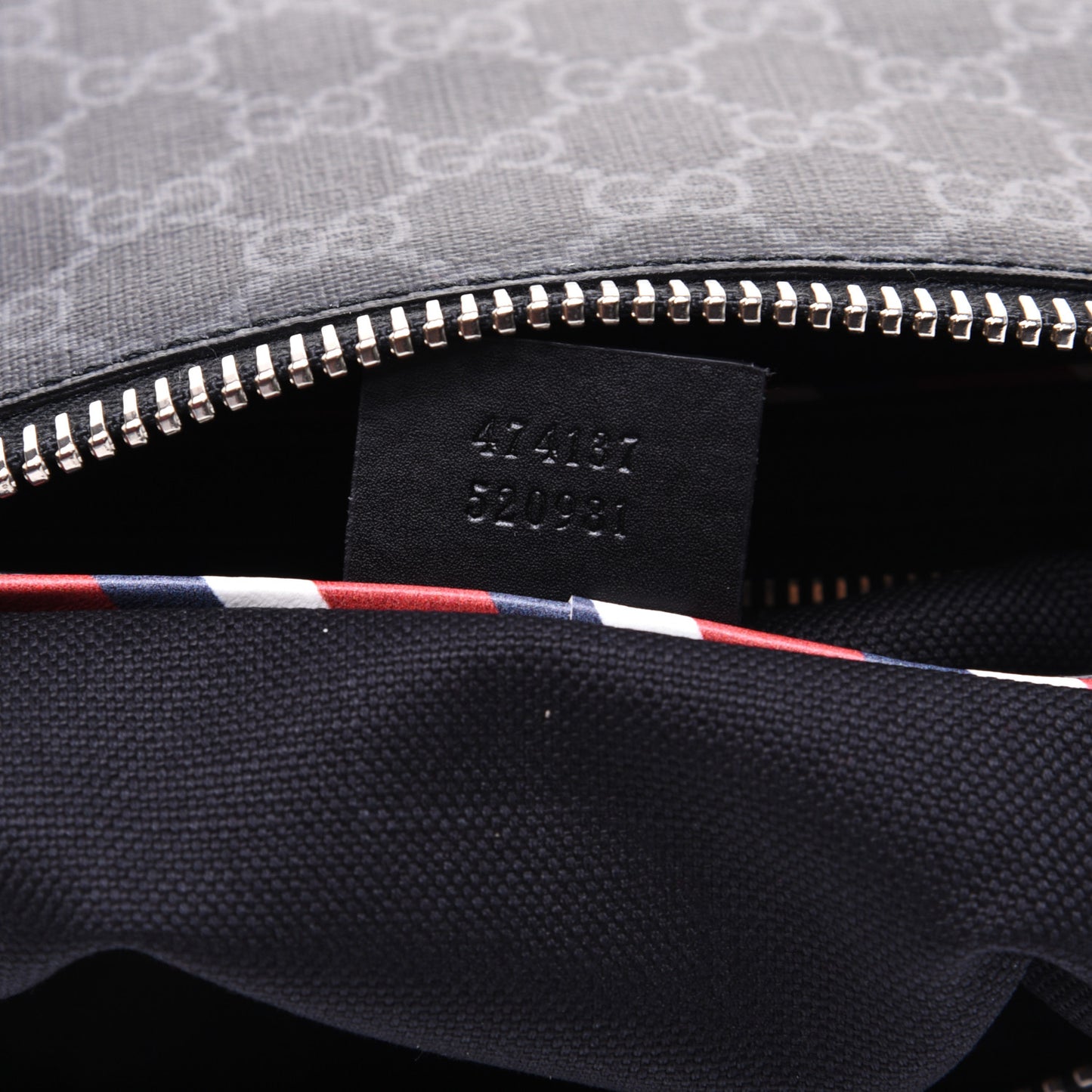 GG Supreme Monogram Night Courrier Flat Messenger Bag Black Multicolor
