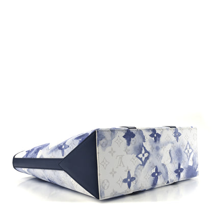 Louis Vuitton Monogram Watercolor Weekend Tote PM Blue 5 of 14