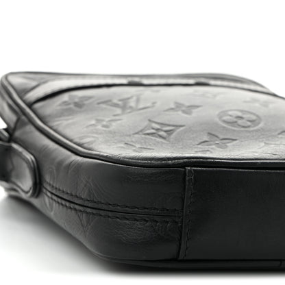 Louis Vuitton Calfskin Monogram Shadow Danube PM Black 9 of 12