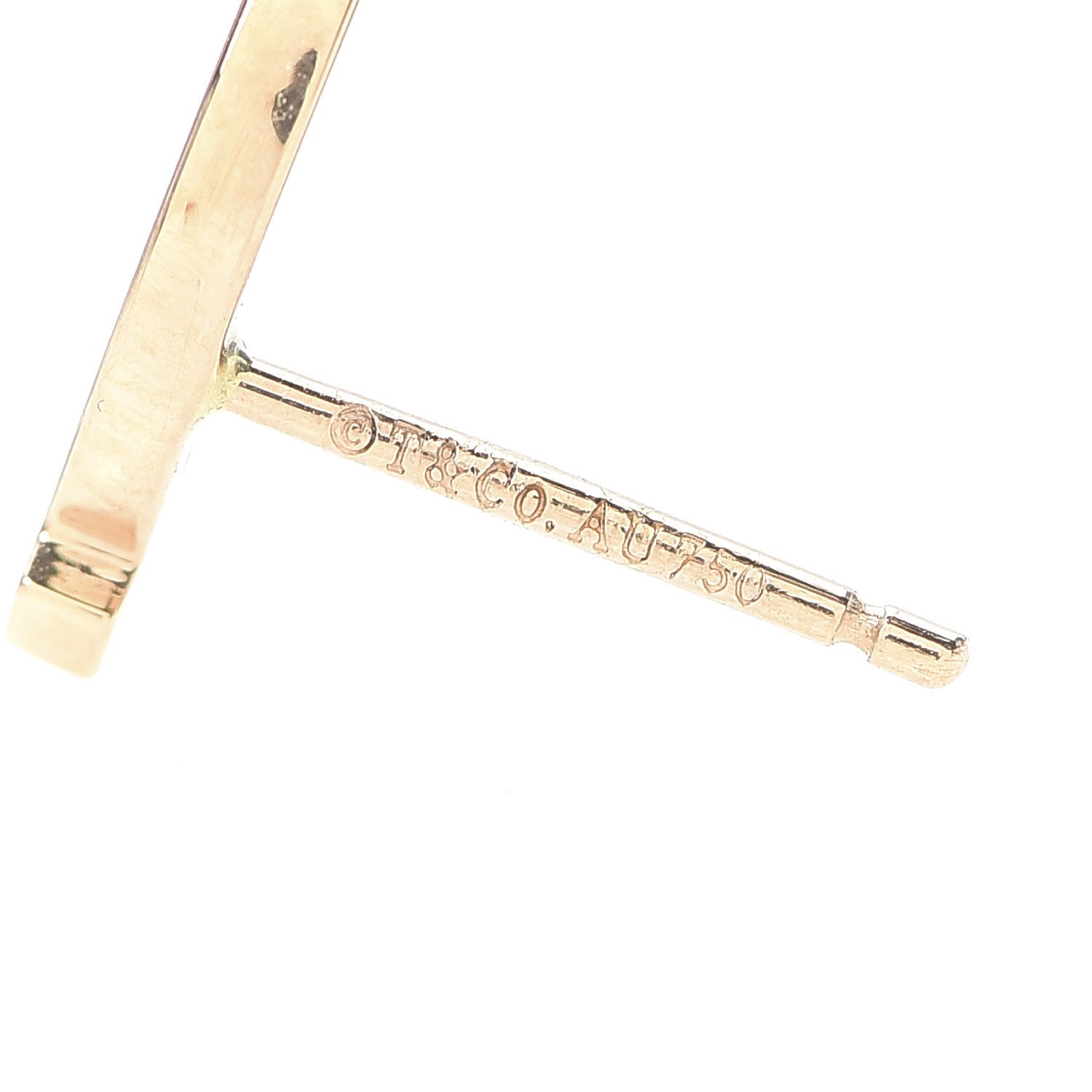 Tiffany 18K Rose Gold T Smile Stud Earrings 5 of 6