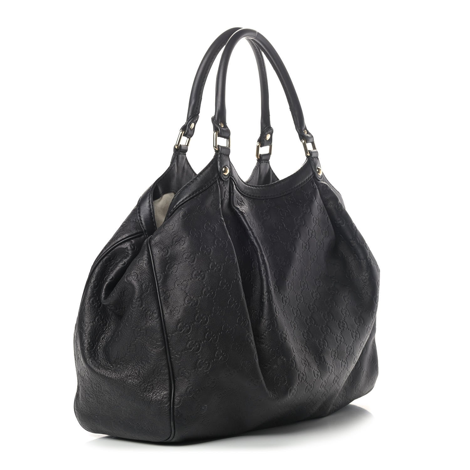 Gucci Guccissima Large Sukey Tote Black 2 of 13