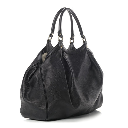 Gucci Guccissima Large Sukey Tote Black 2 of 13