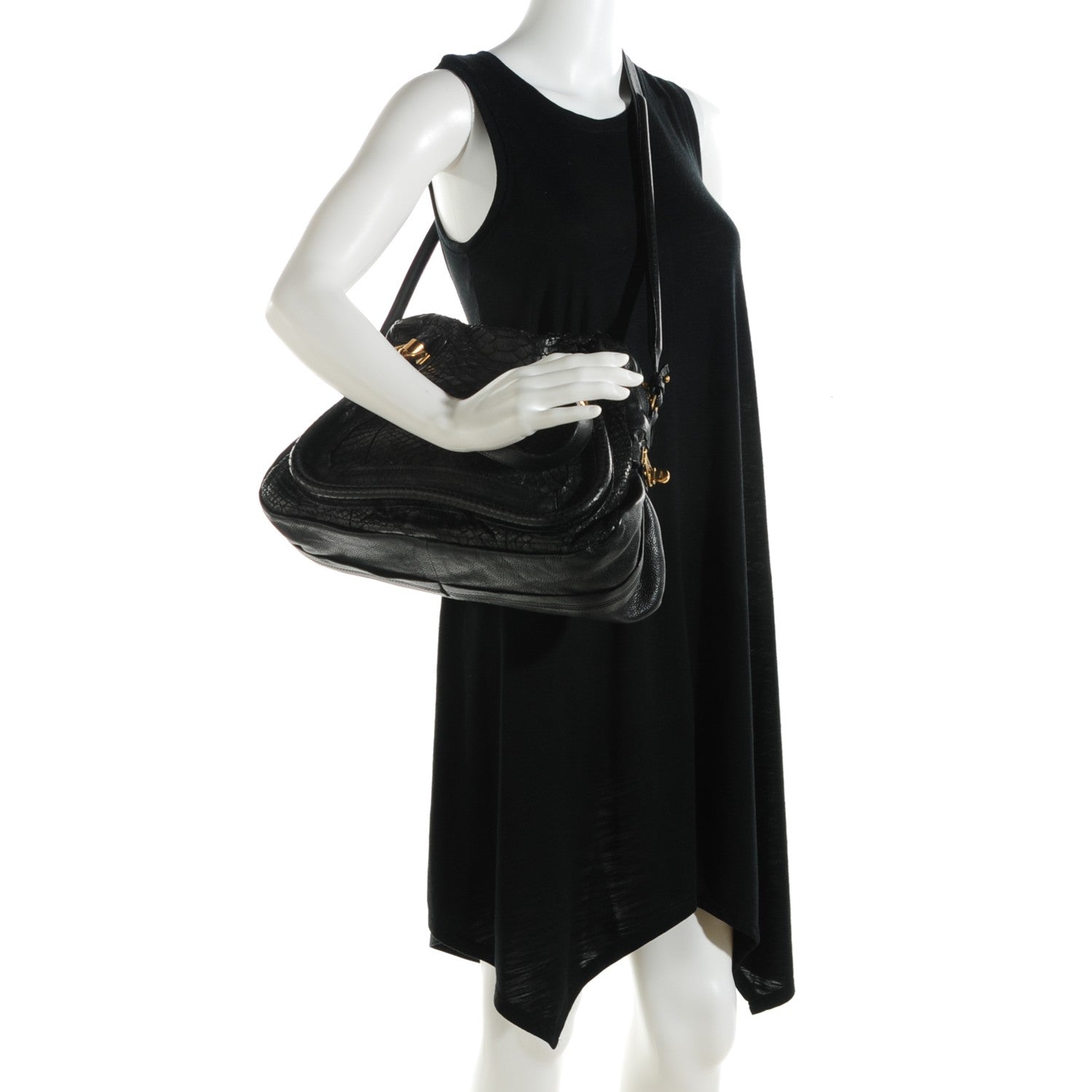 Chloe Python Medium Paraty Black 2 of 9