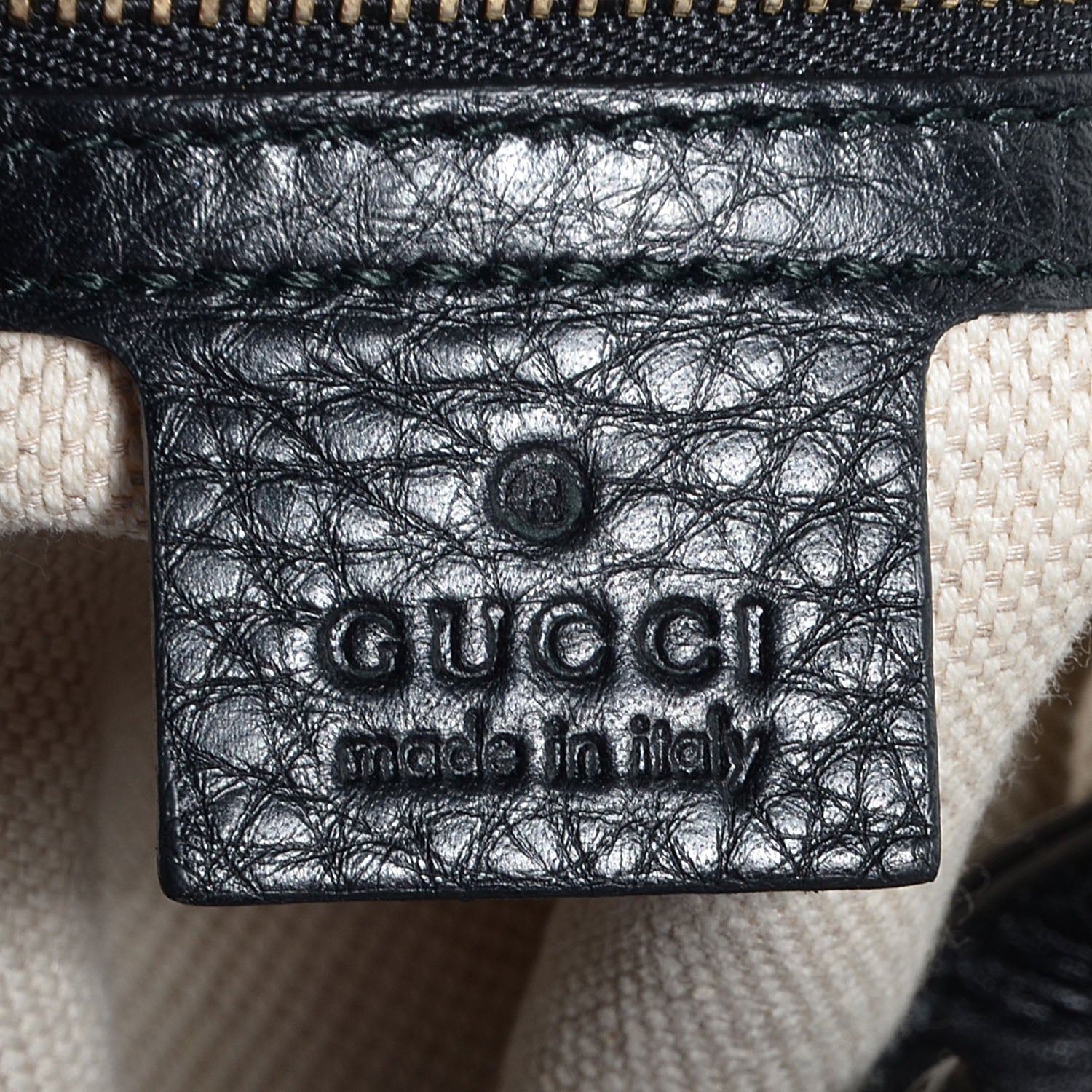 Gucci Pebbled Calfskin Large Soho Chain Shoulder Bag Black 6 of 9
