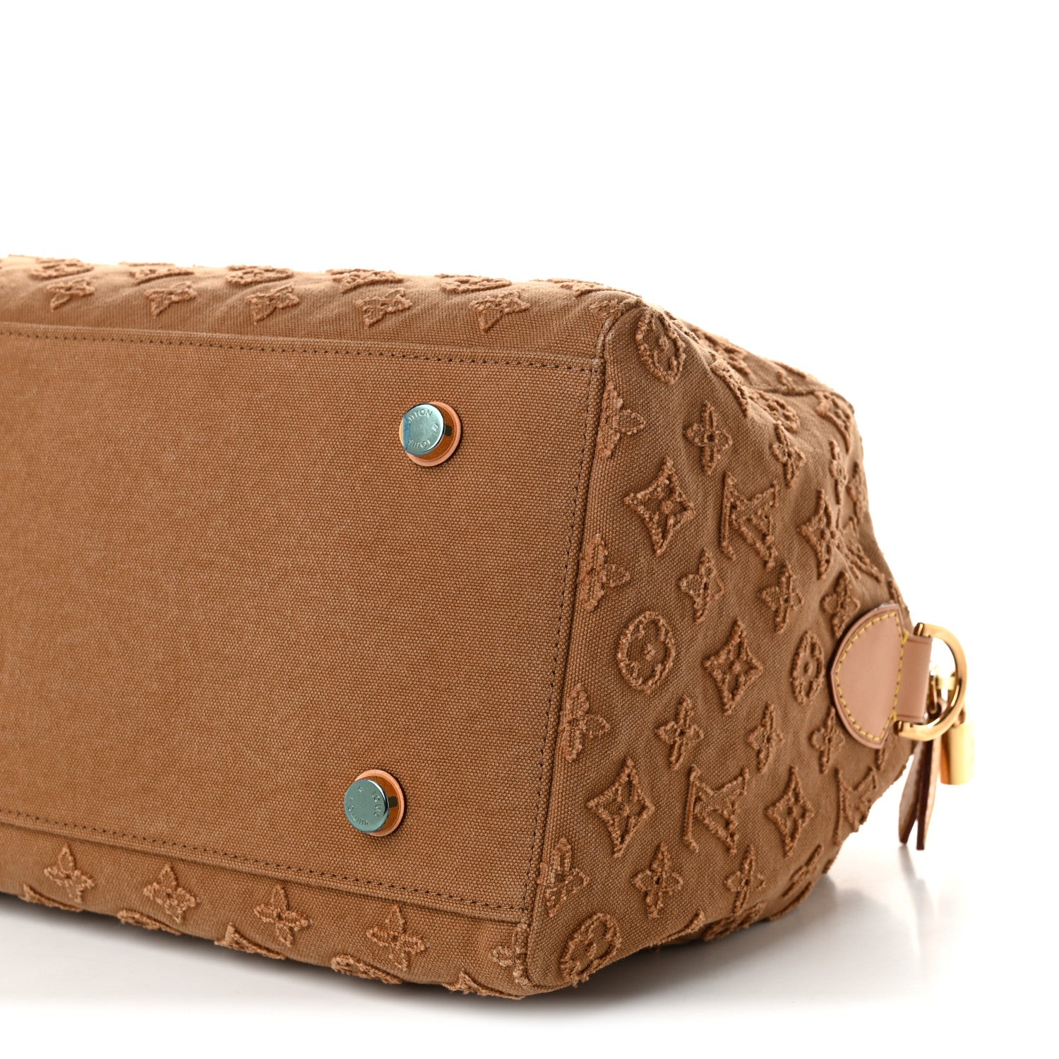 Louis Vuitton Denim Monogram Stone Speedy Bandouliere 35 Caramel 9 of 9