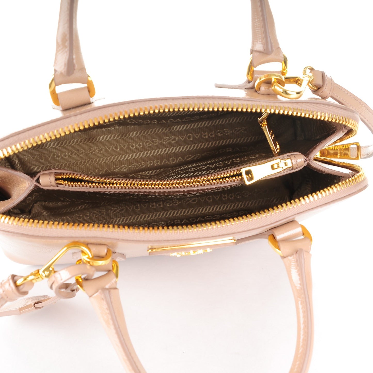 Saffiano Vernice Small Promenade Tote Cammeo